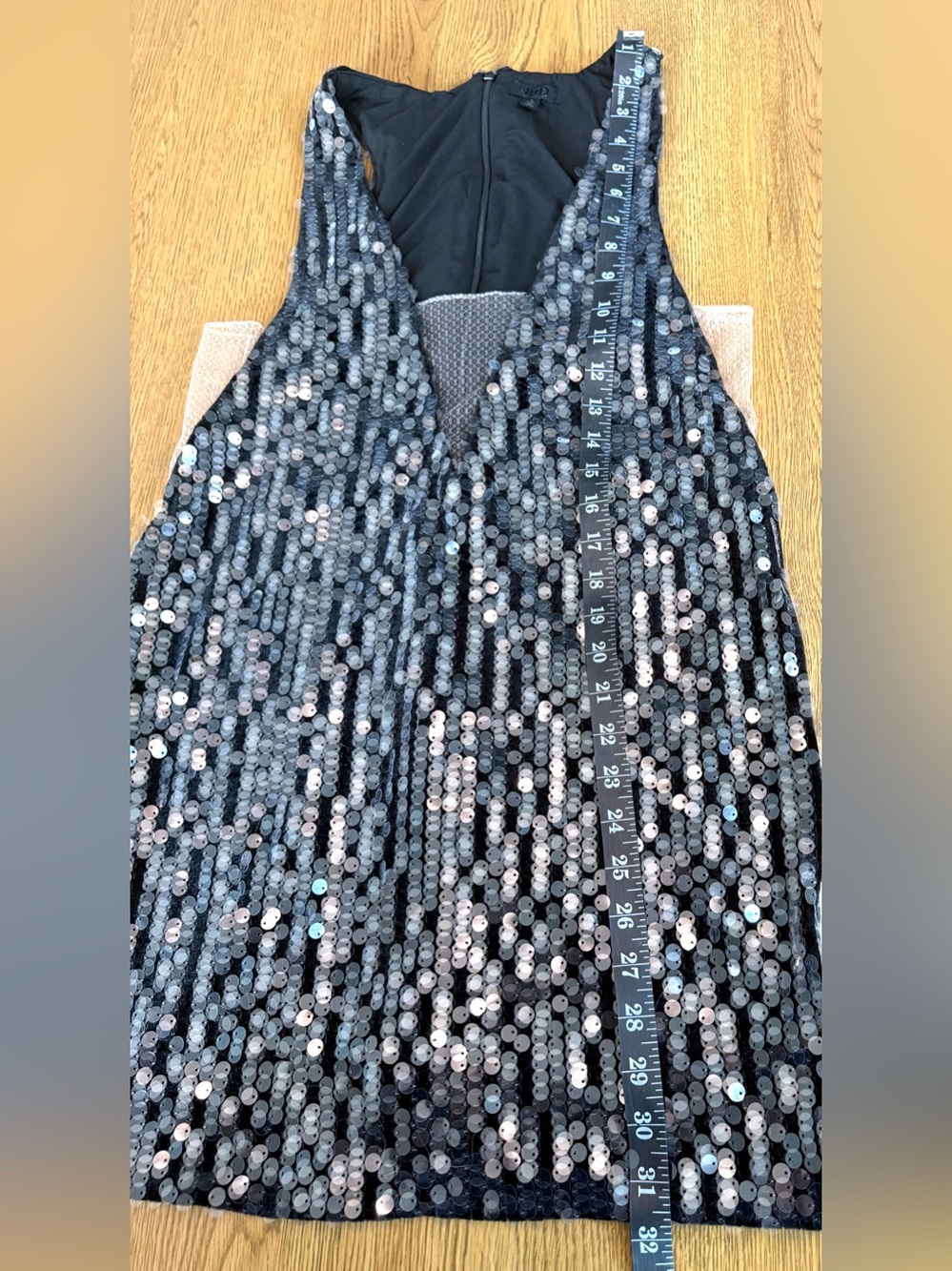 NBD Bexley Black Sequin Deep V Mini Dress Size S Party Cocktail Club Dress - Picture 5 of 15